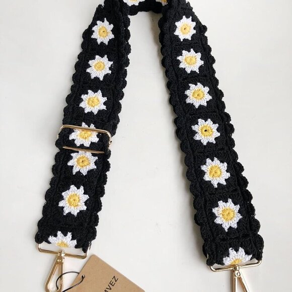 Crochet Floral Purse Straps Replacement Adjustable Wide Shoulder Strap Women main image 8